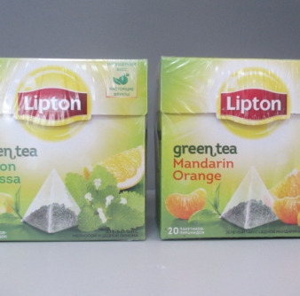 Чай "Липтон" 20п в ассорт зеленый ПИРАМИДКИ