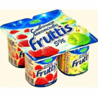 Йогурт "Фруттис" сливочный 110гр/5% в ассор